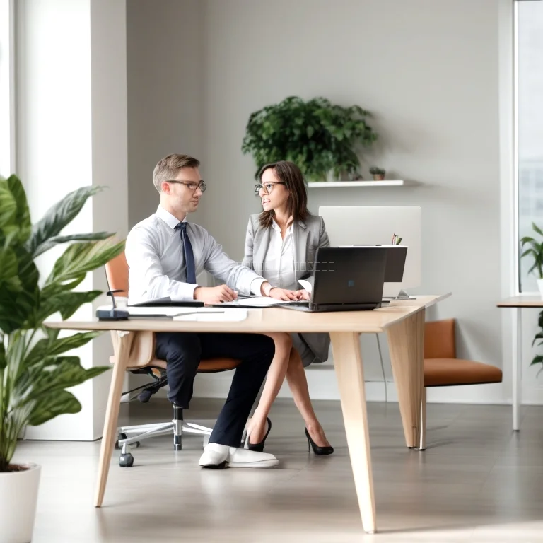 熱心にコーチングを受けるビジネスマン